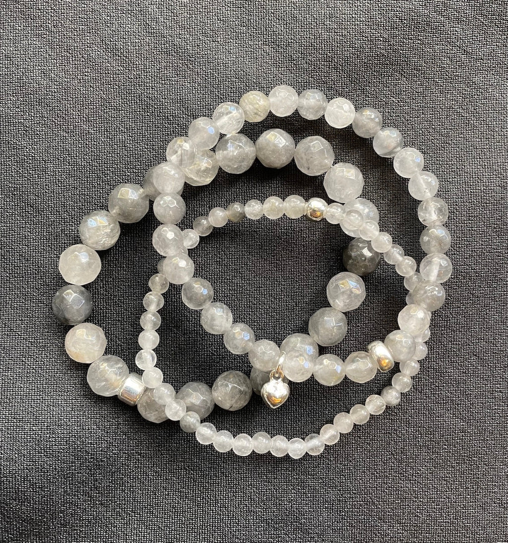 50 Shades of Grey Bracelet Stack