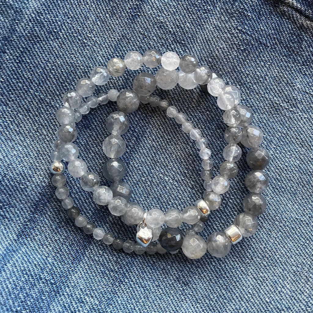 50 Shades of Grey Bracelet Stack