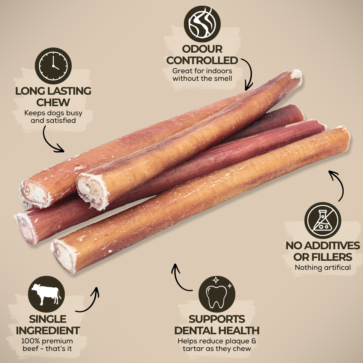 Bâtonnets de bœuf standards 6 po