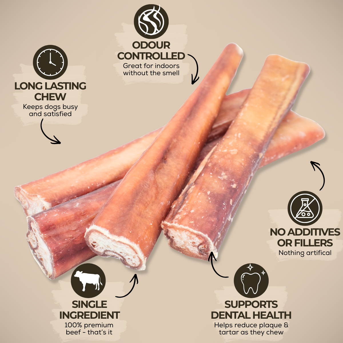 Bâtonnets de bœuf épais 6 po
