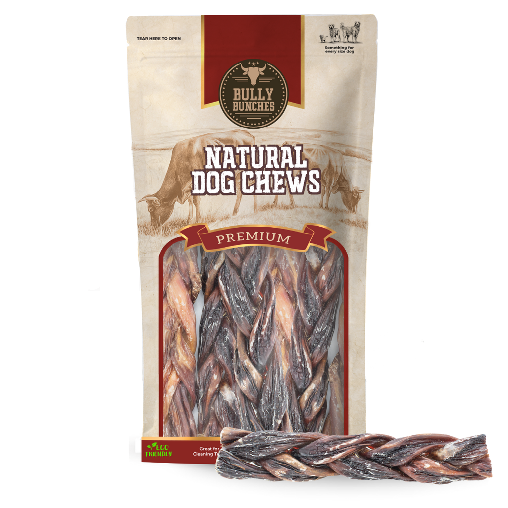 Bâtonnets de viande de bœuf séchée tressés 6 po