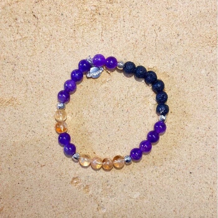 Bracelet Citrine - Amethyste