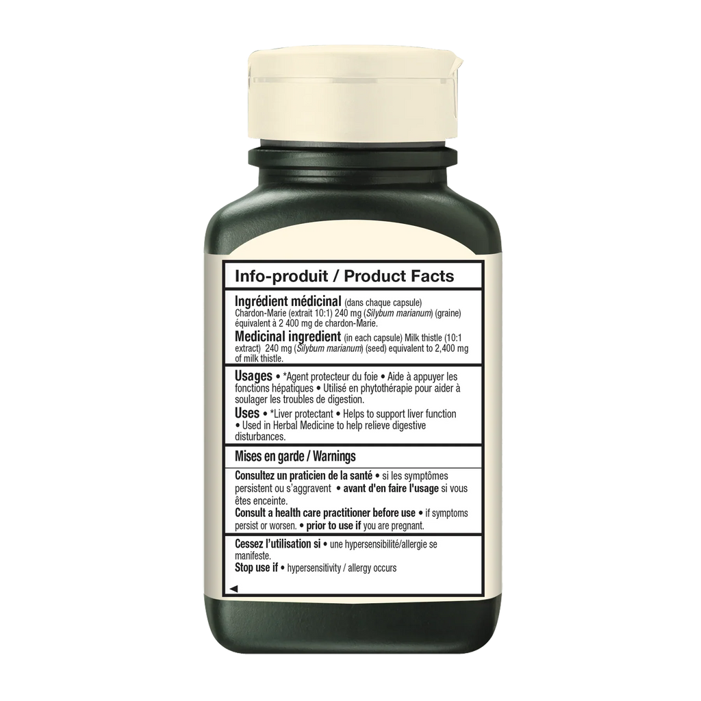 Milk thistle in capsules