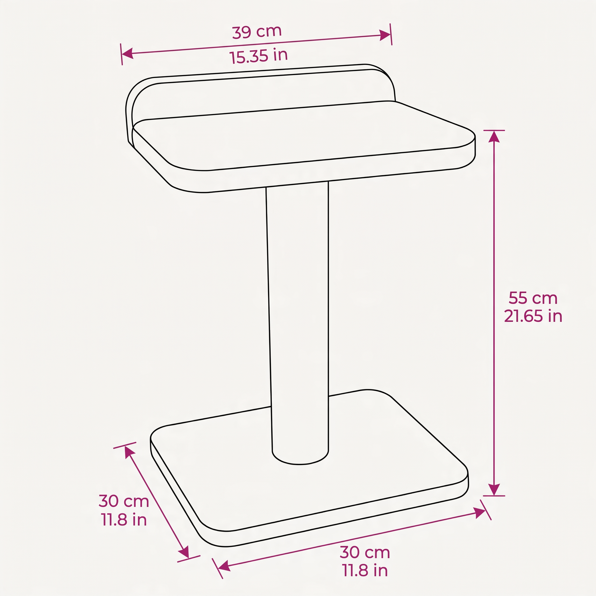 Plywood Cat Tree – 1 Tier
