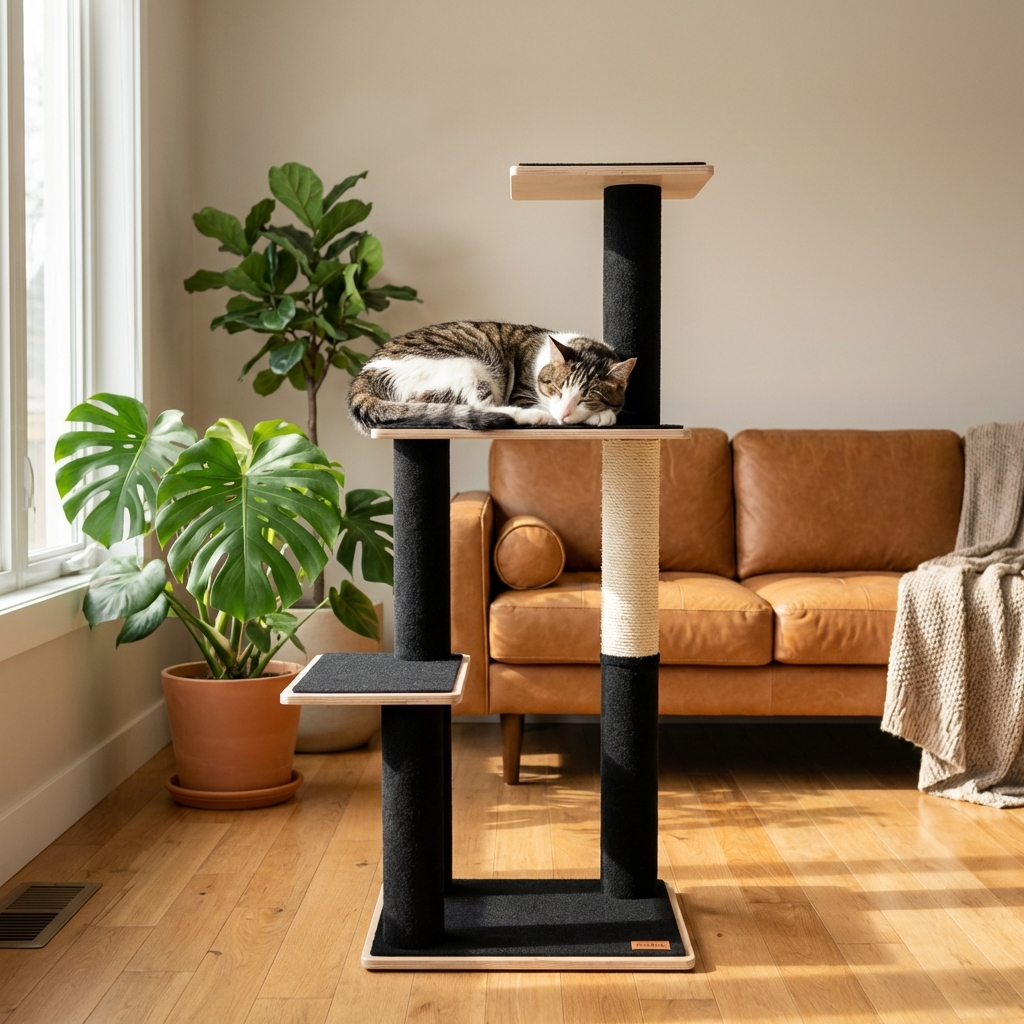Plywood Cat Tree – 3 Tiers
