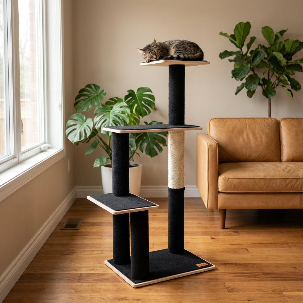 Plywood Cat Tree – 3 Tiers