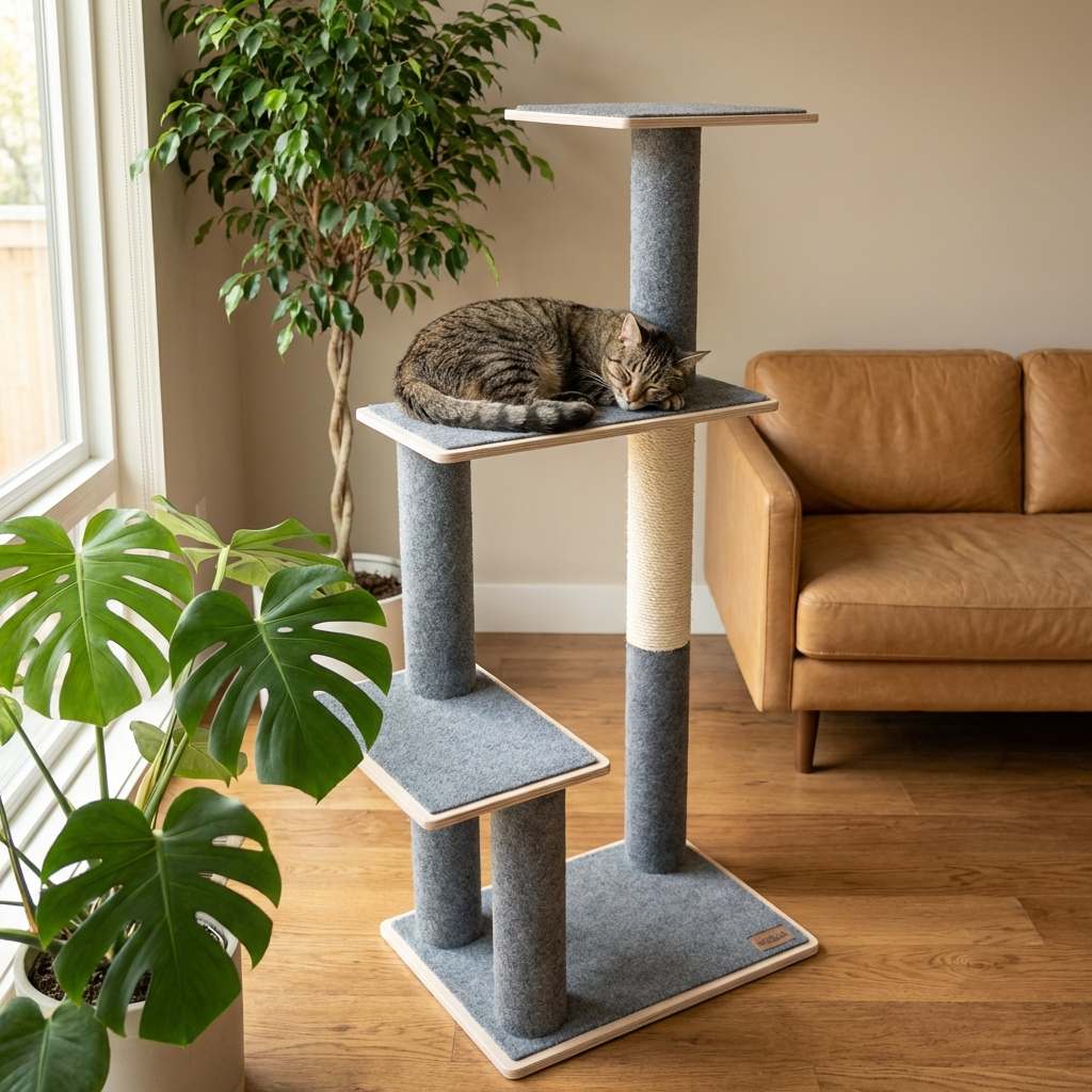 Plywood Cat Tree – 3 Tiers