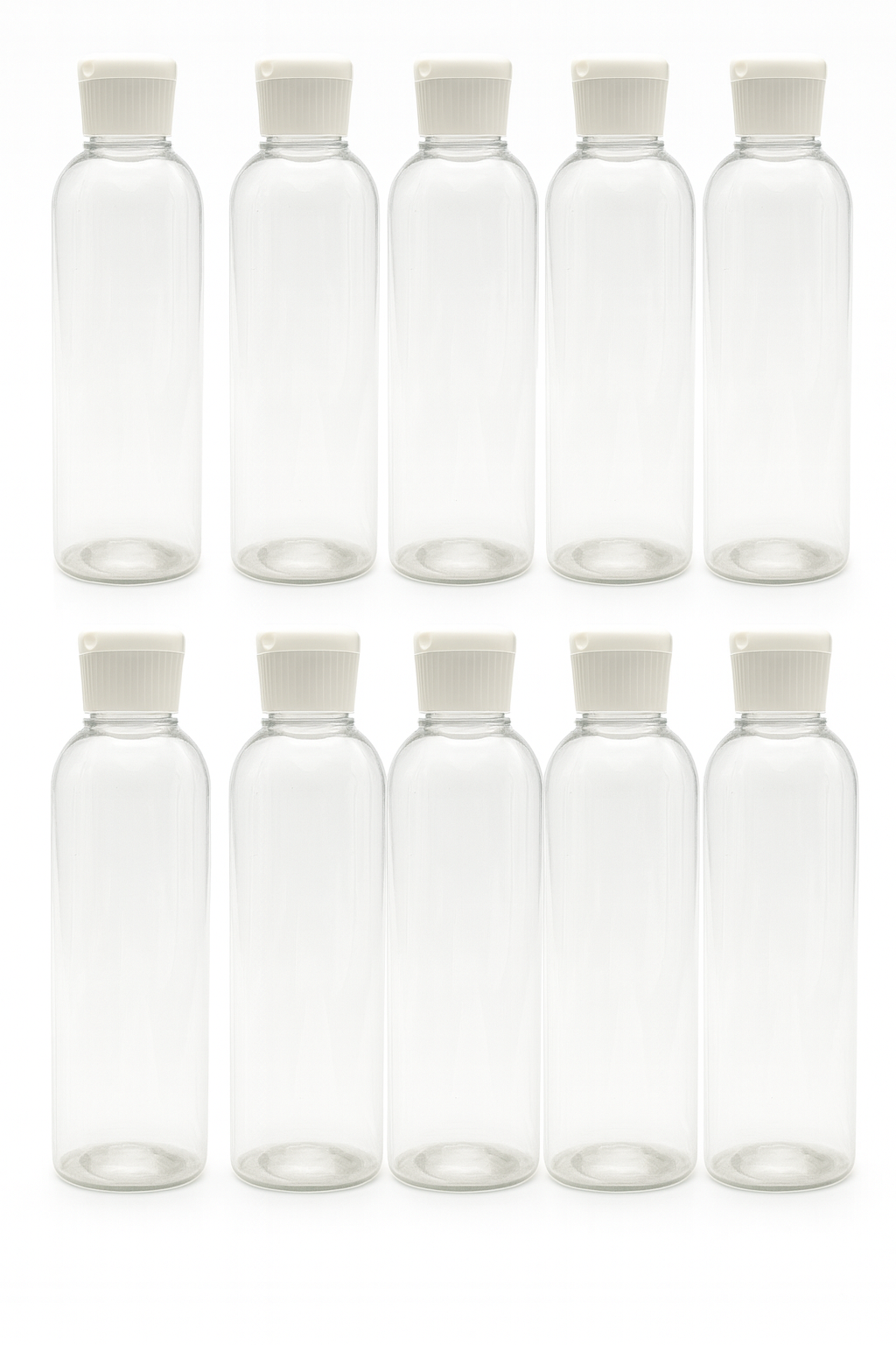 Bouteille transparente avec bouchon à clapet-125ml