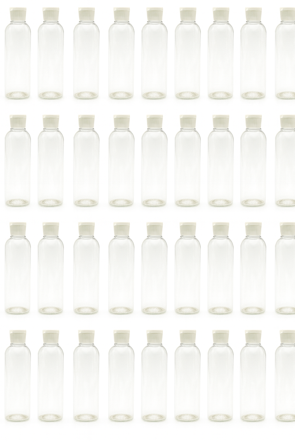 Bouteille transparente avec bouchon à clapet-125ml