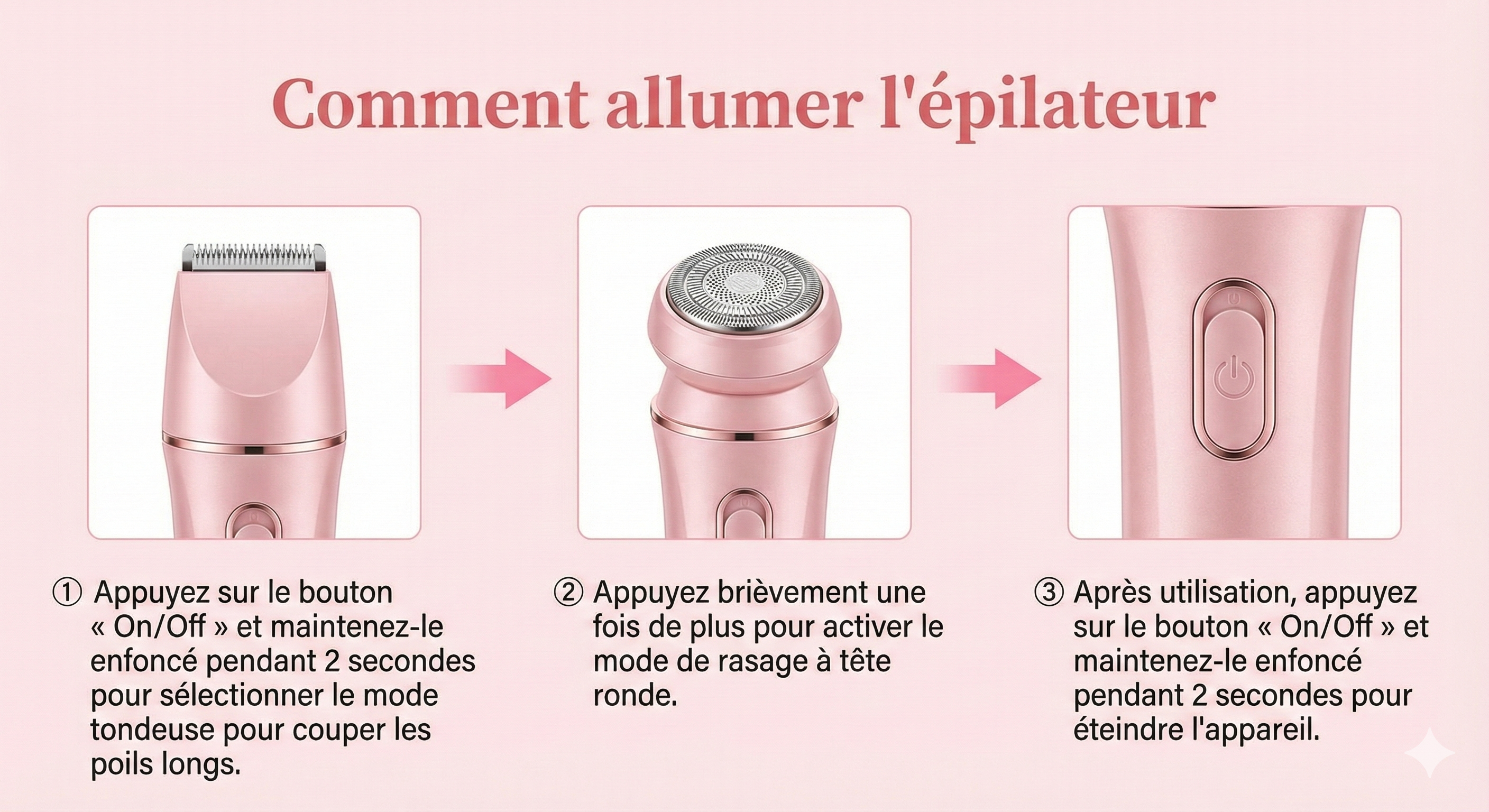 Rasoir Électrique Femme 2-en-1