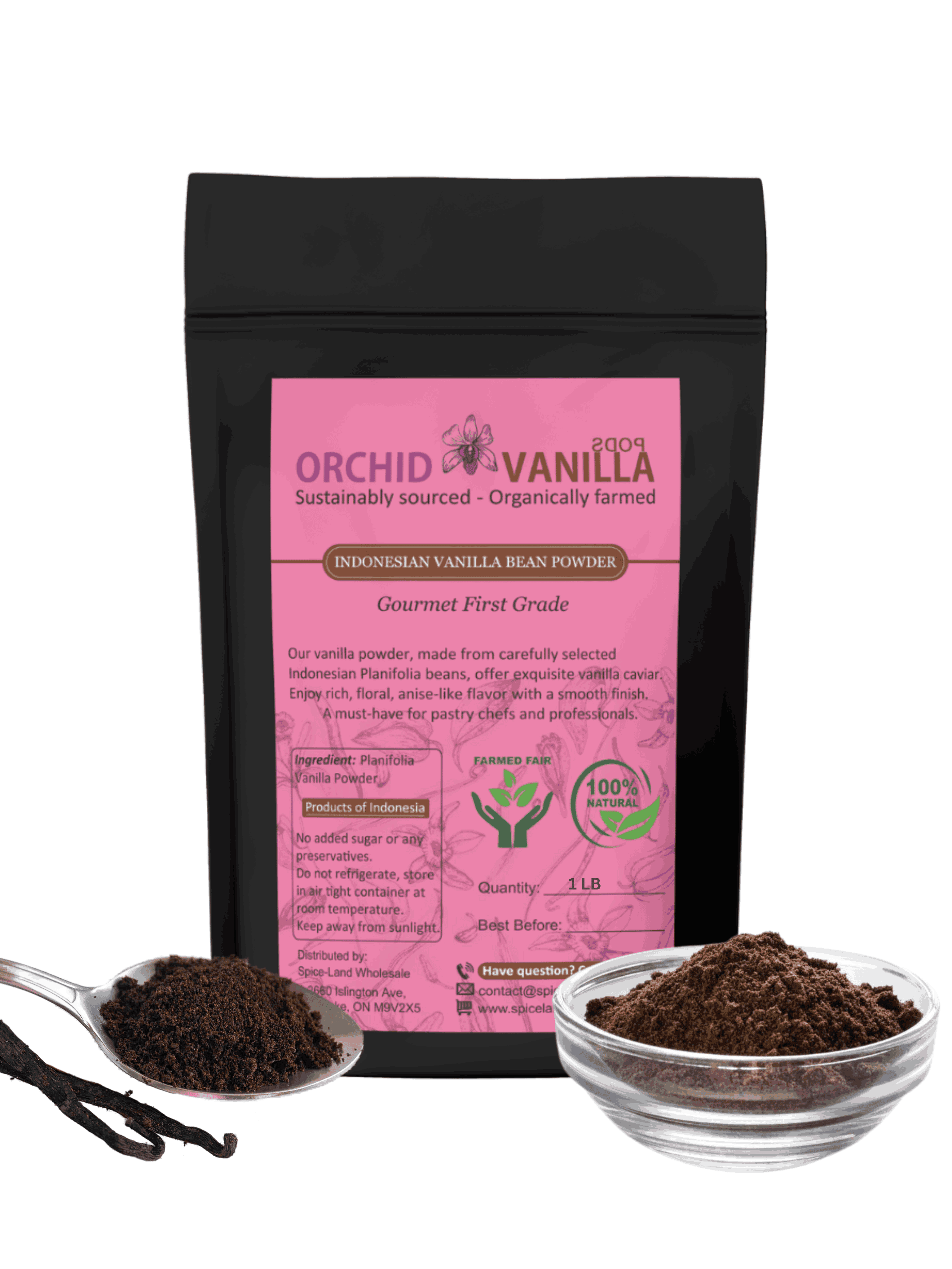 Poudre de vanille gourmet d'Indonésie - Grade A