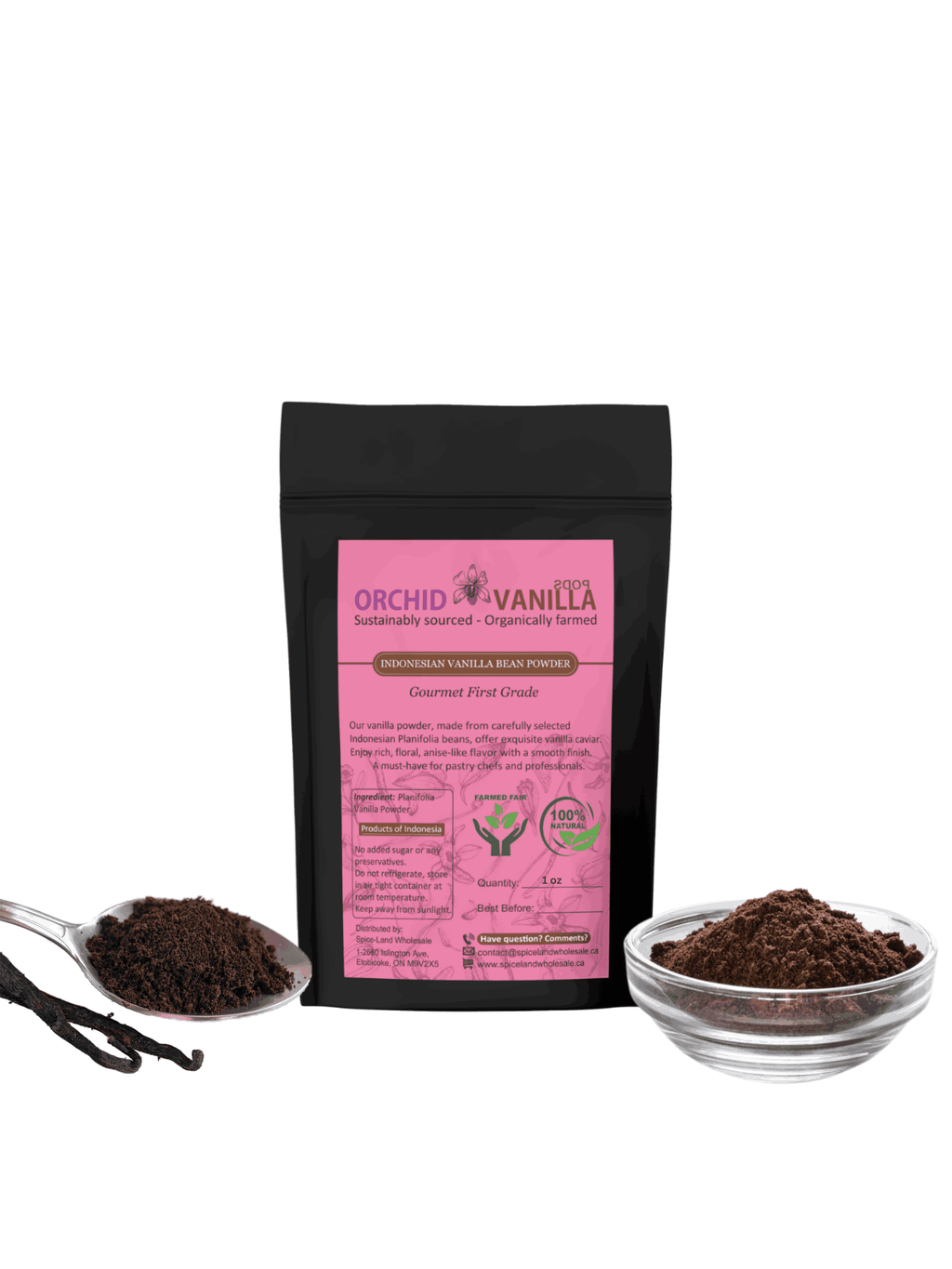 Poudre de vanille gourmet d'Indonésie - Grade A
