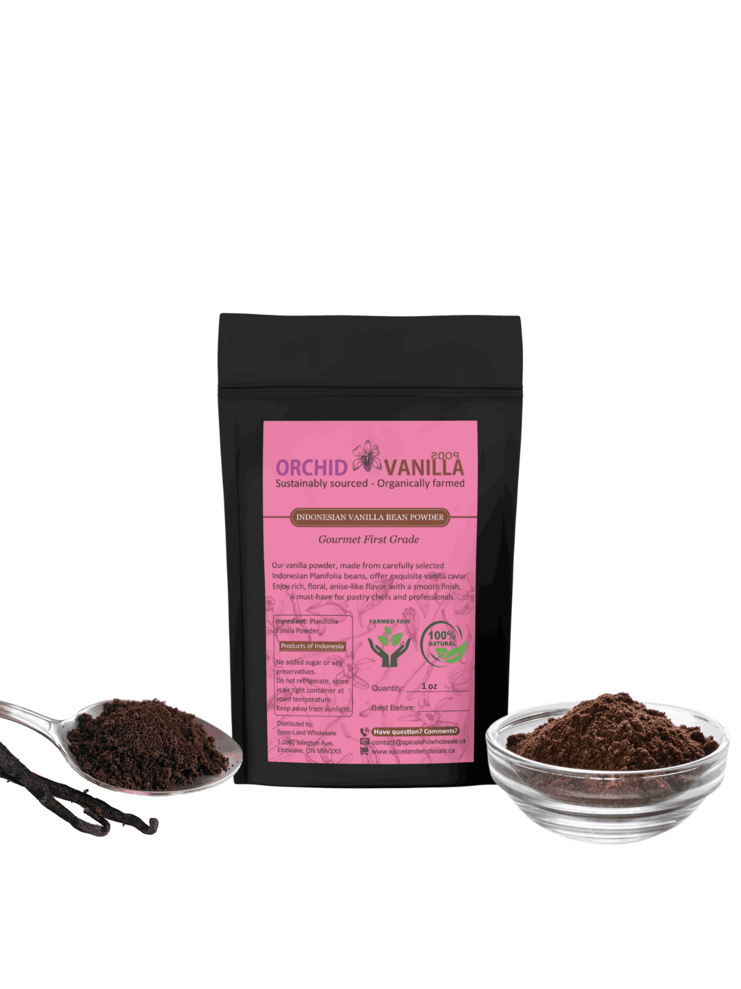 Poudre de vanille gourmet d'Indonésie - Grade A