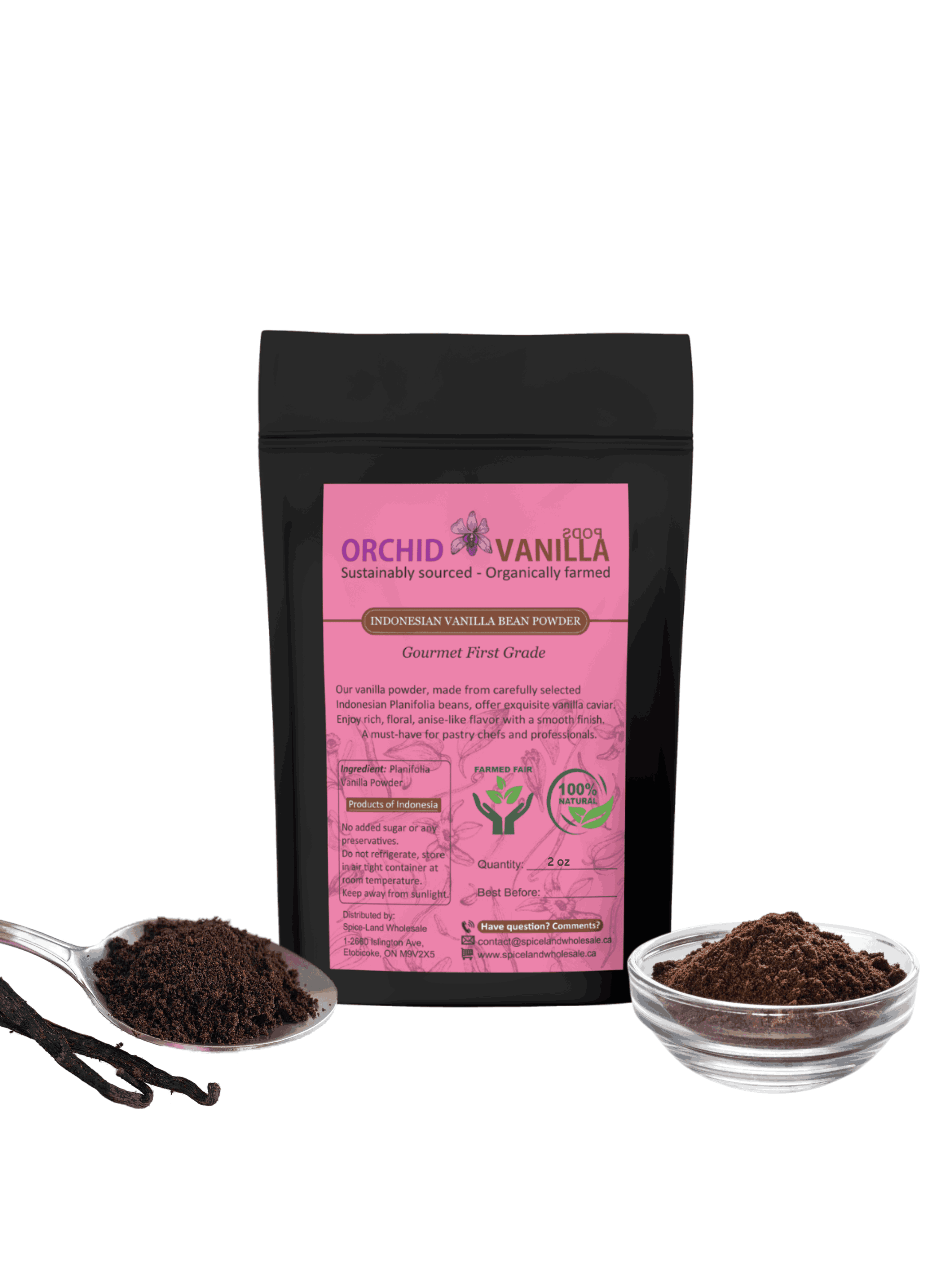 Poudre de vanille gourmet d'Indonésie - Grade A