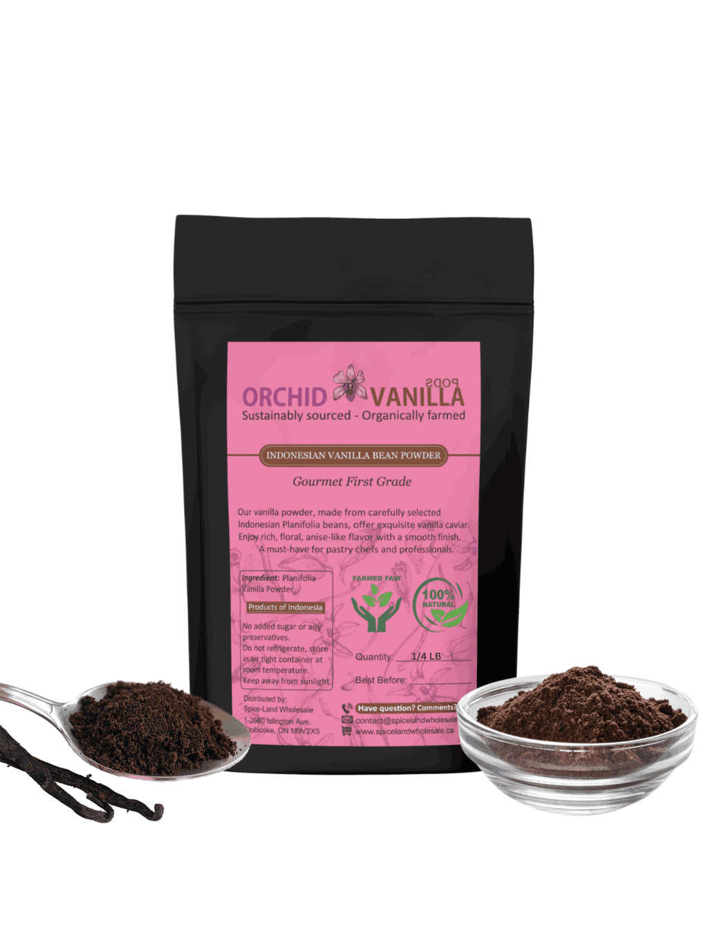 Poudre de vanille gourmet d'Indonésie - Grade A