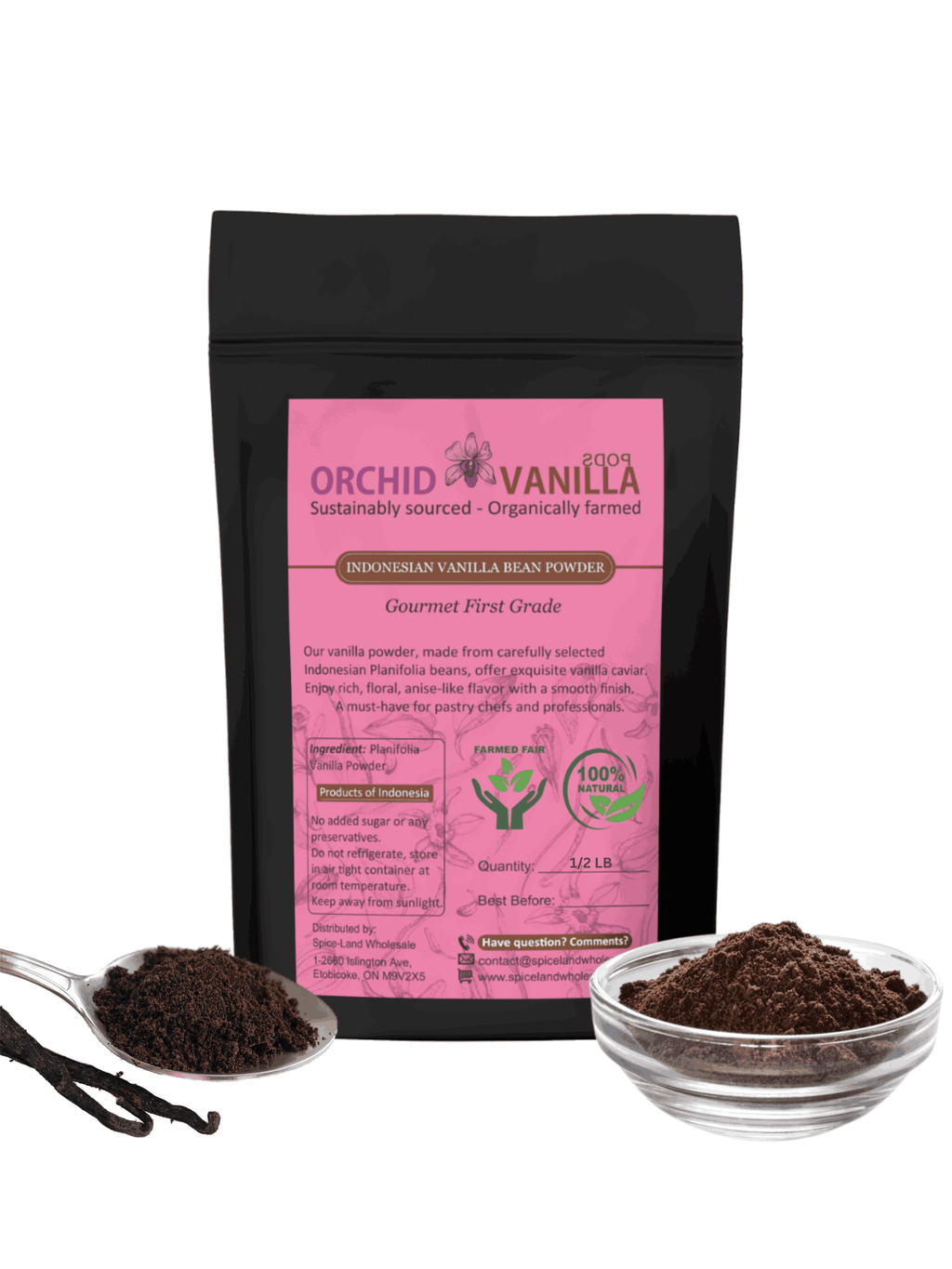 Poudre de vanille gourmet d'Indonésie - Grade A