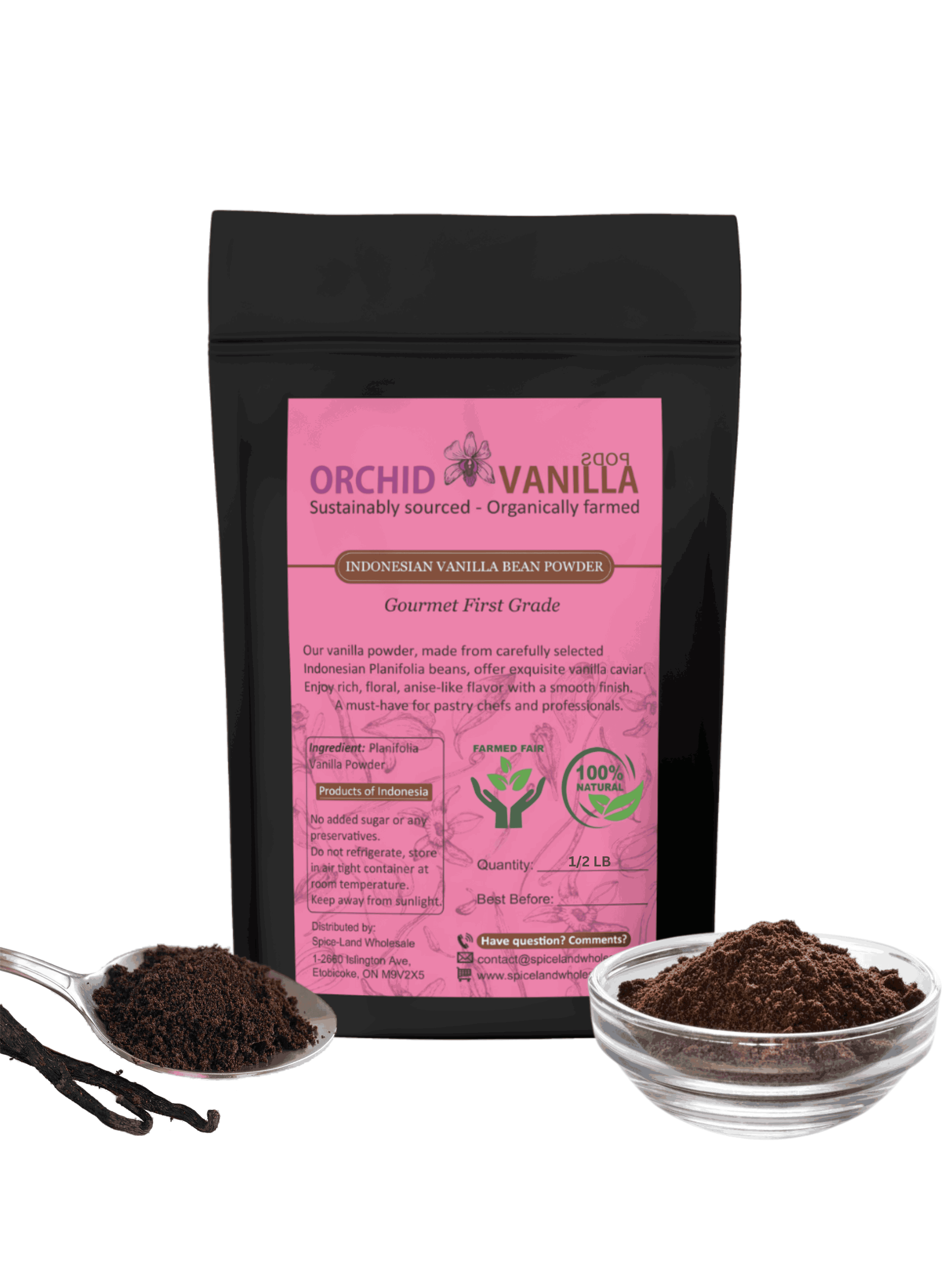Poudre de vanille gourmet d'Indonésie - Grade A