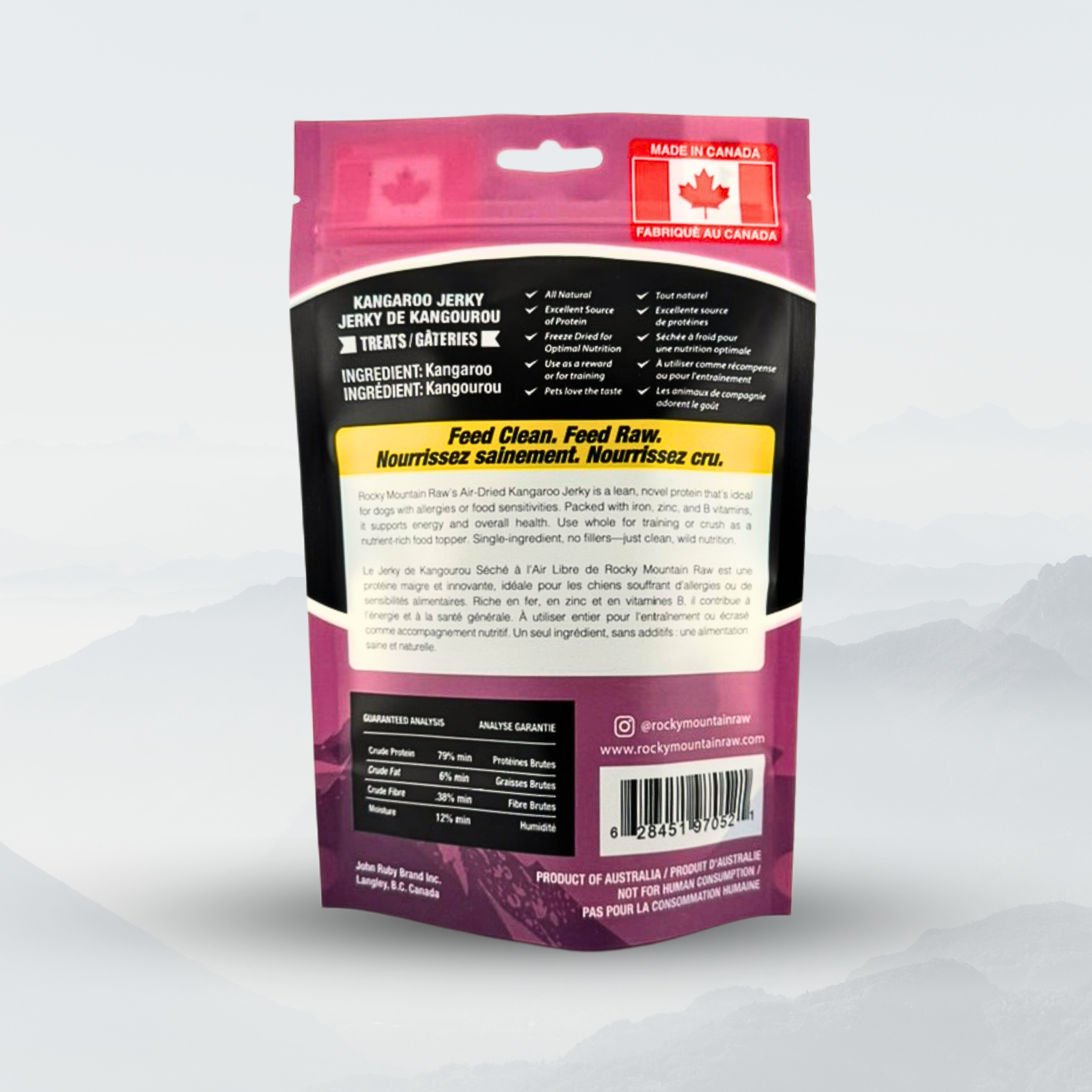 Dried kangaroo jerky