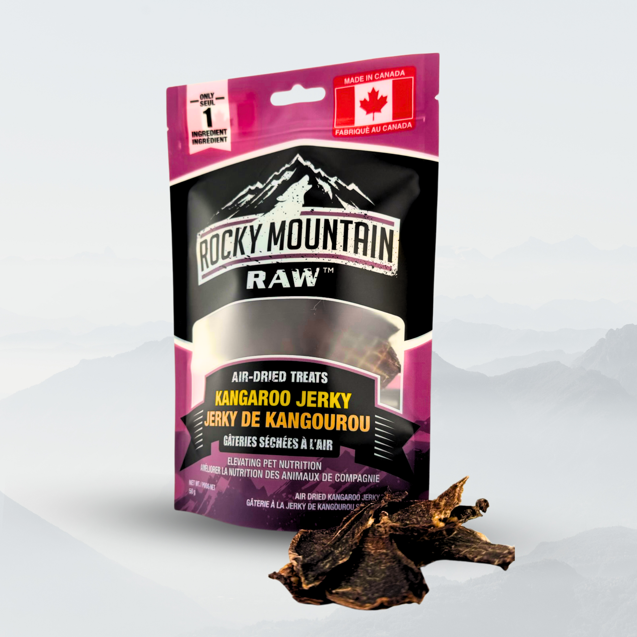 Dried kangaroo jerky