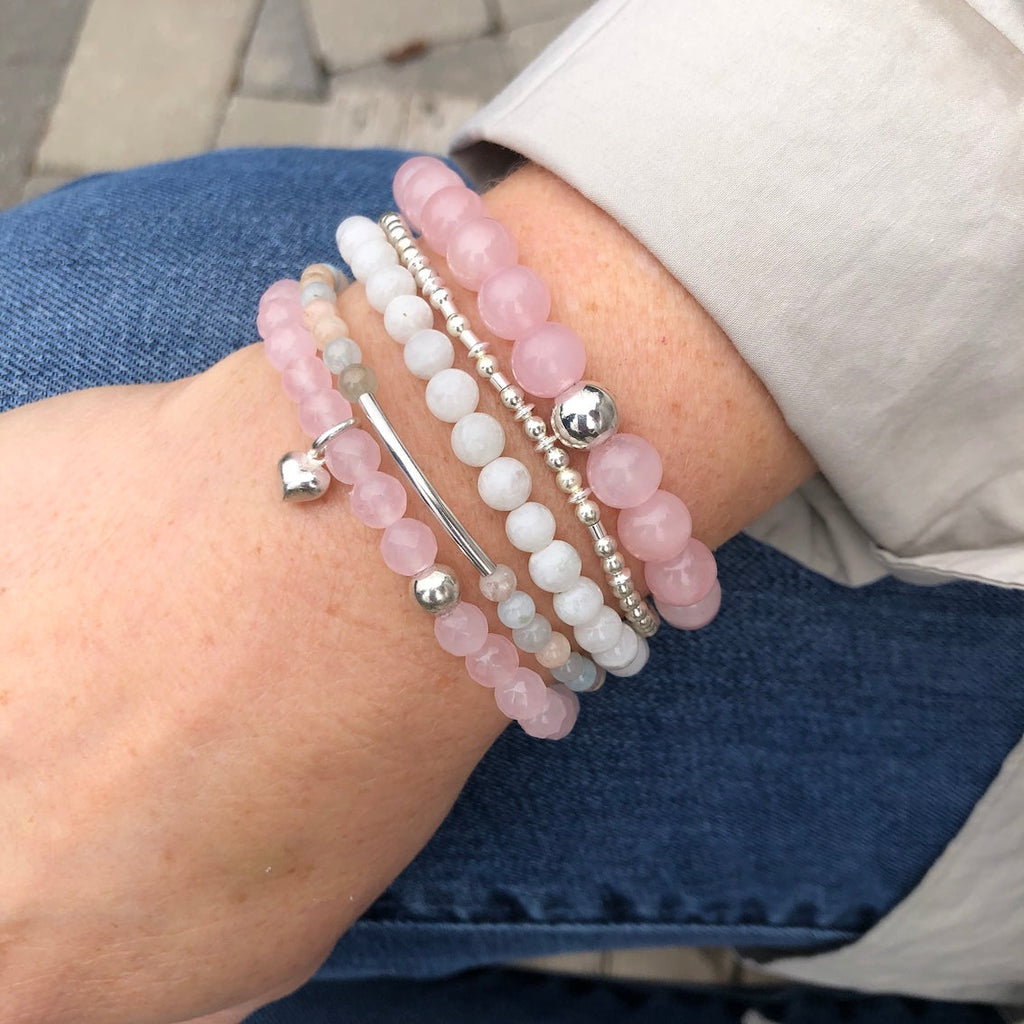 Love Morse Code Bracelet Stack