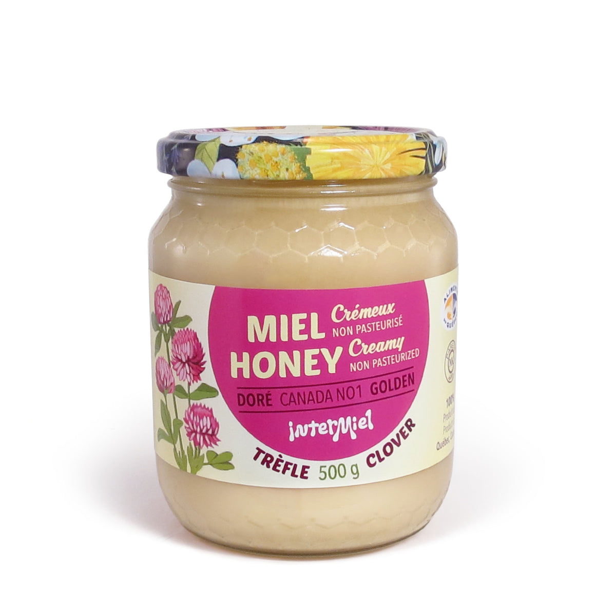 Miel naturel de trèfle crémeux