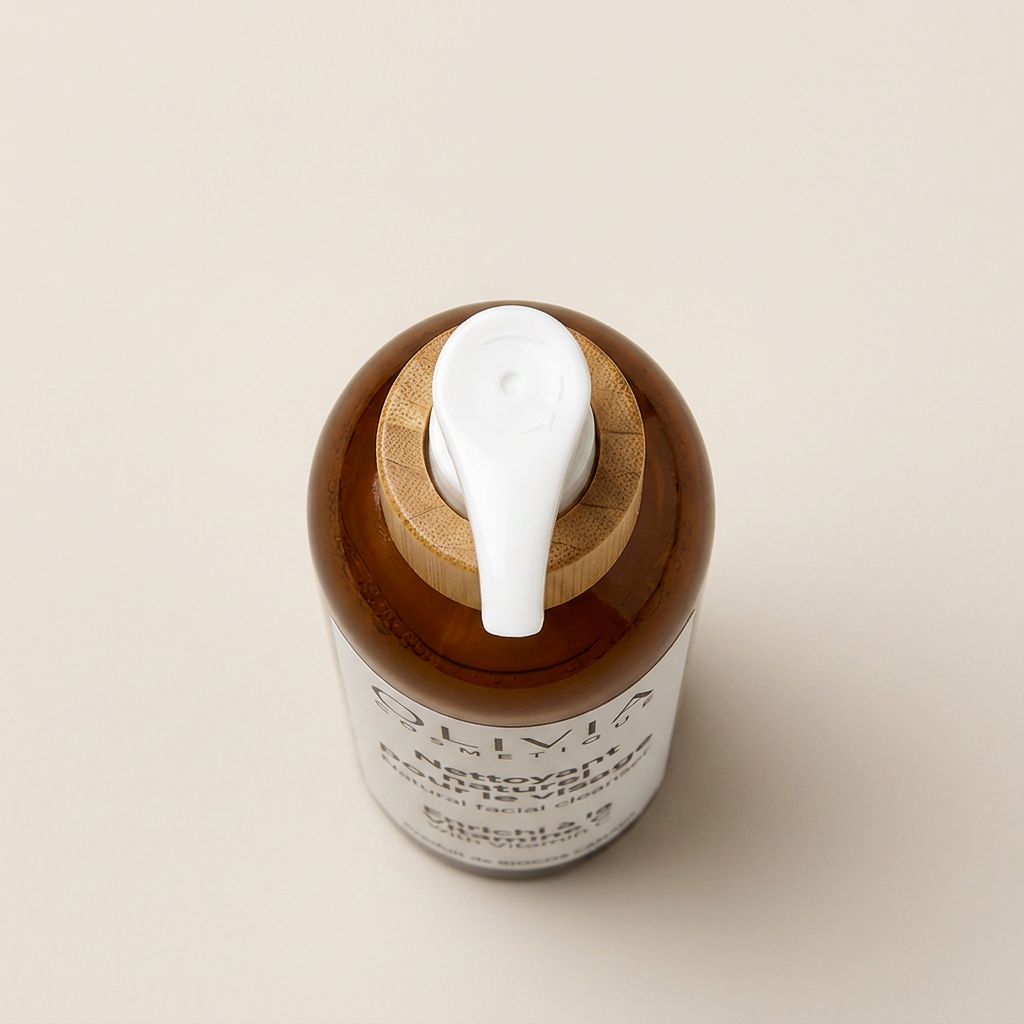 Natural facial cleanser pump