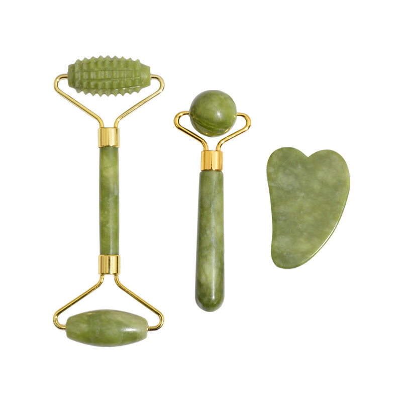 Masseur facial en jade naturel