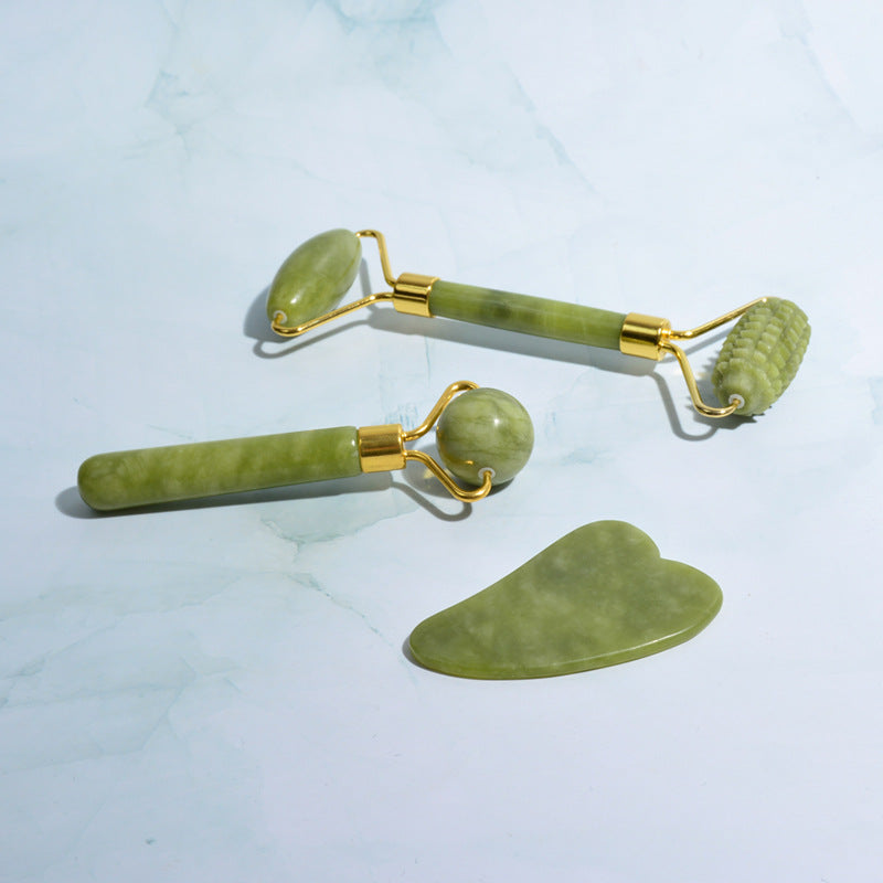 Masseur facial en jade naturel