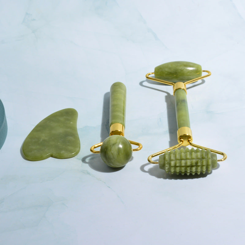 Masseur facial en jade naturel