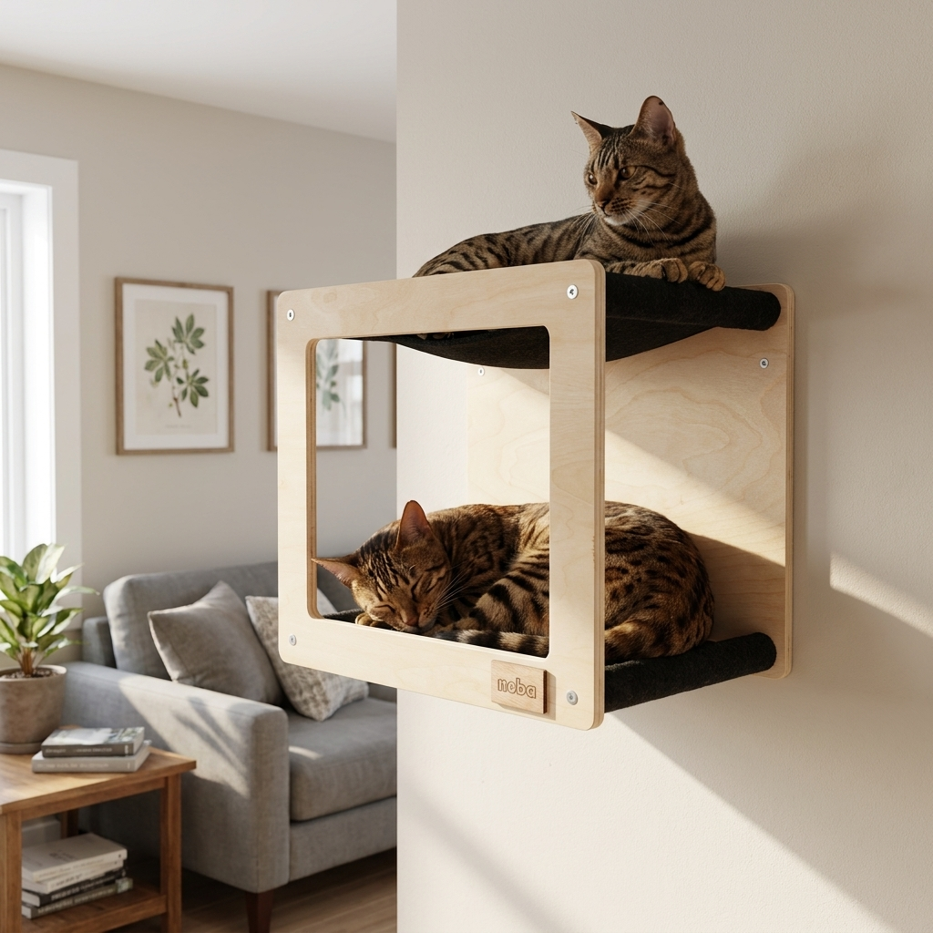 Cachette Murale pour Chat à Double Hamac