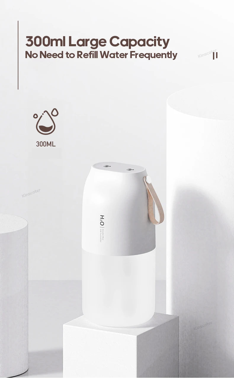 Humidificateur 300 ml Sans-Fil – Diffuseur USB