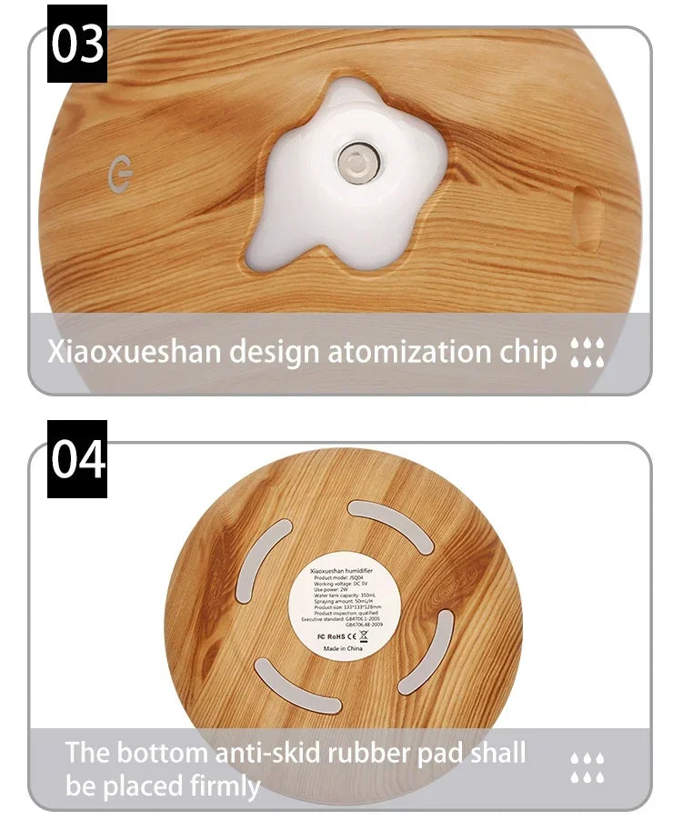 Diffuseur d'Arômes – Bois & LED