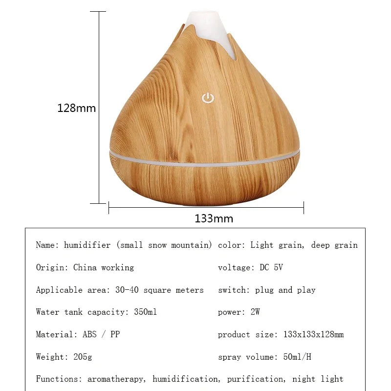 Diffuseur d'Arômes – Bois & LED