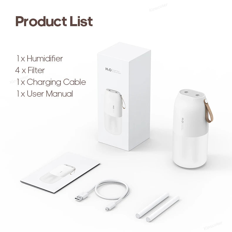 Humidificateur 300 ml Sans-Fil – Diffuseur USB