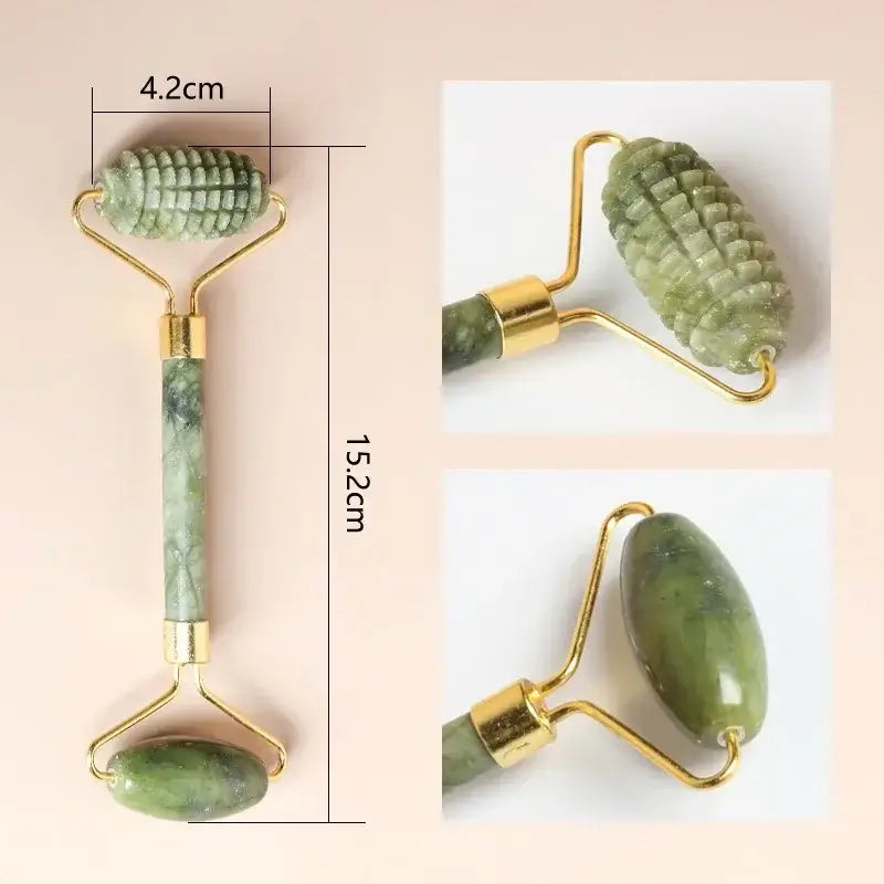 Masseur facial en jade naturel