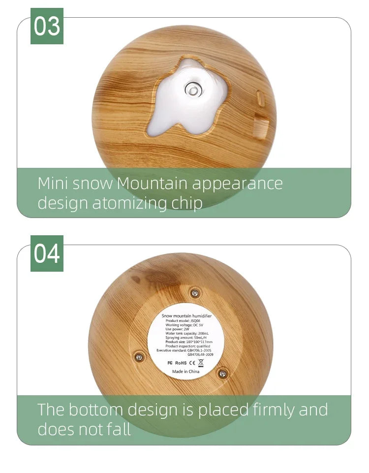 Diffuseur d'Arômes – Bois & LED