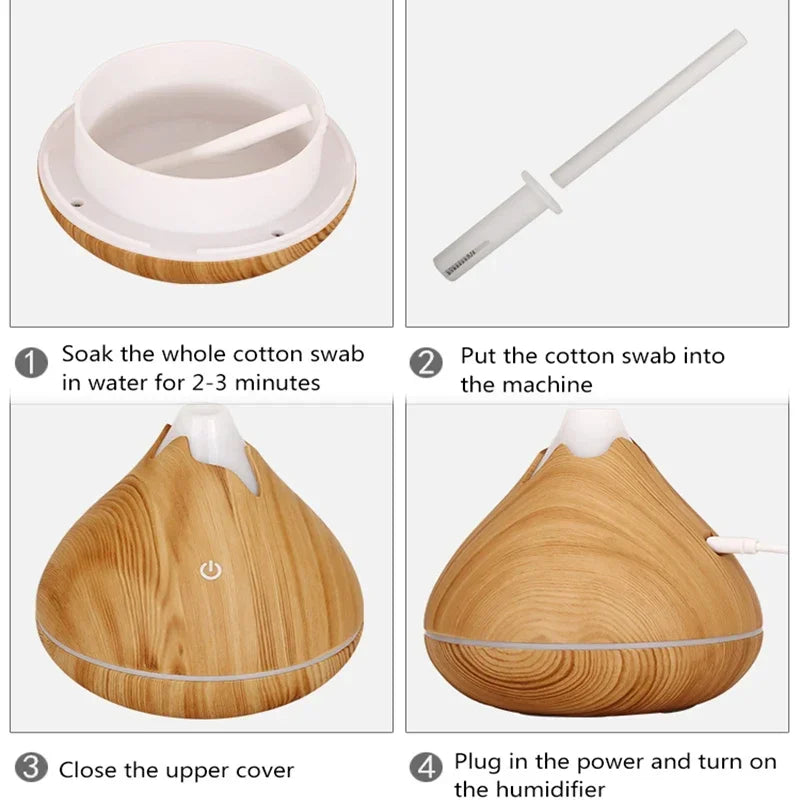 Diffuseur d'Arômes – Bois & LED