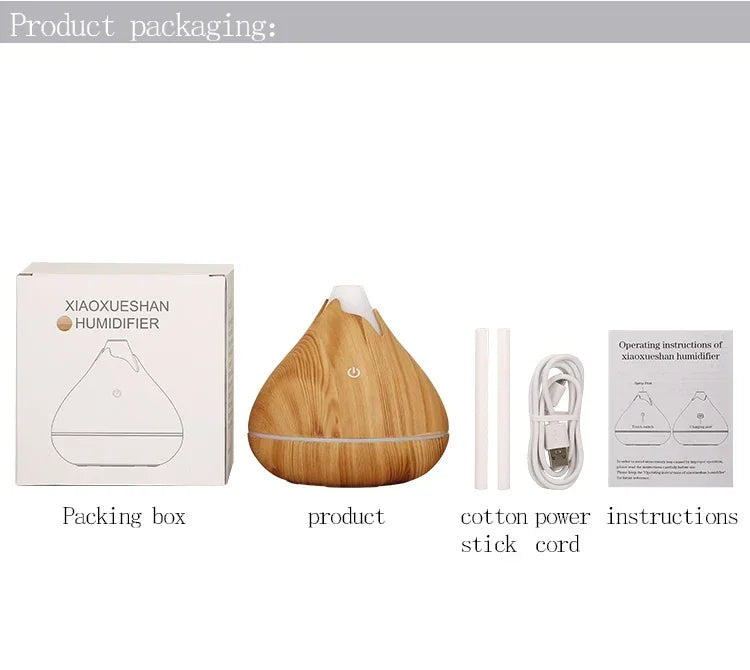 Diffuseur d'Arômes – Bois & LED