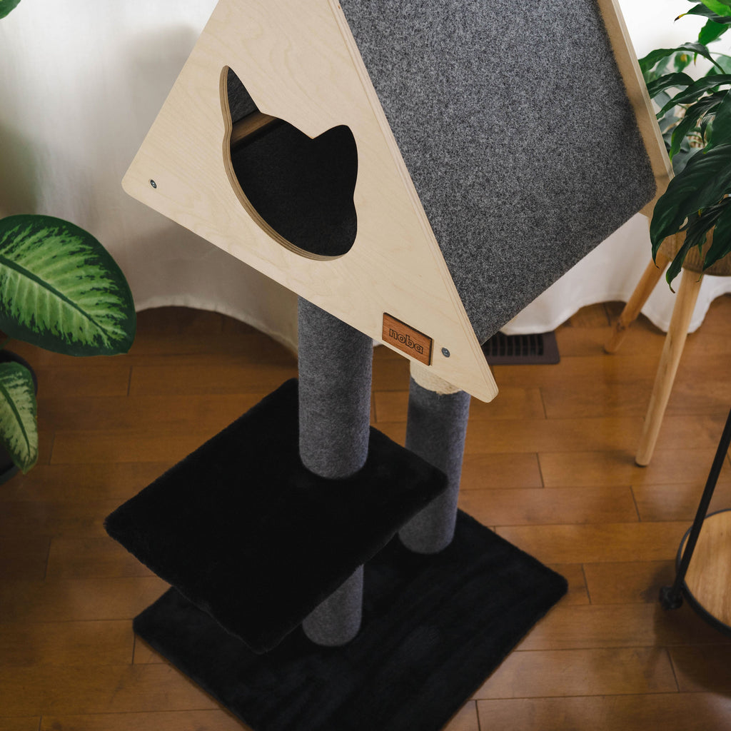 Teepee Hideout – Arbre à chats Deluxe à 2 niveaux