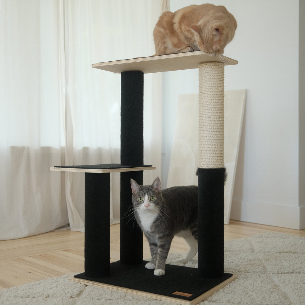 Plywood Cat Tree – 2 Tiers