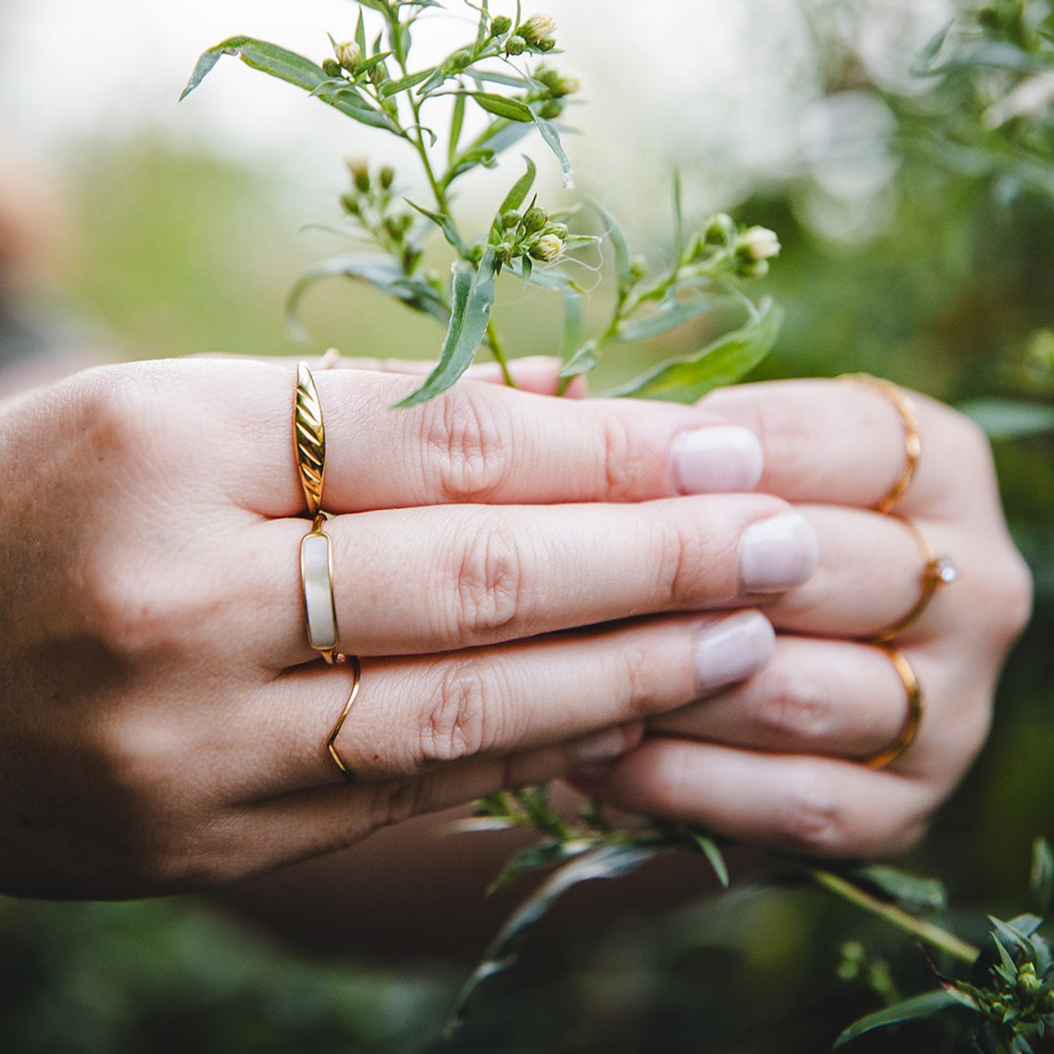 Bague minimaliste dorée