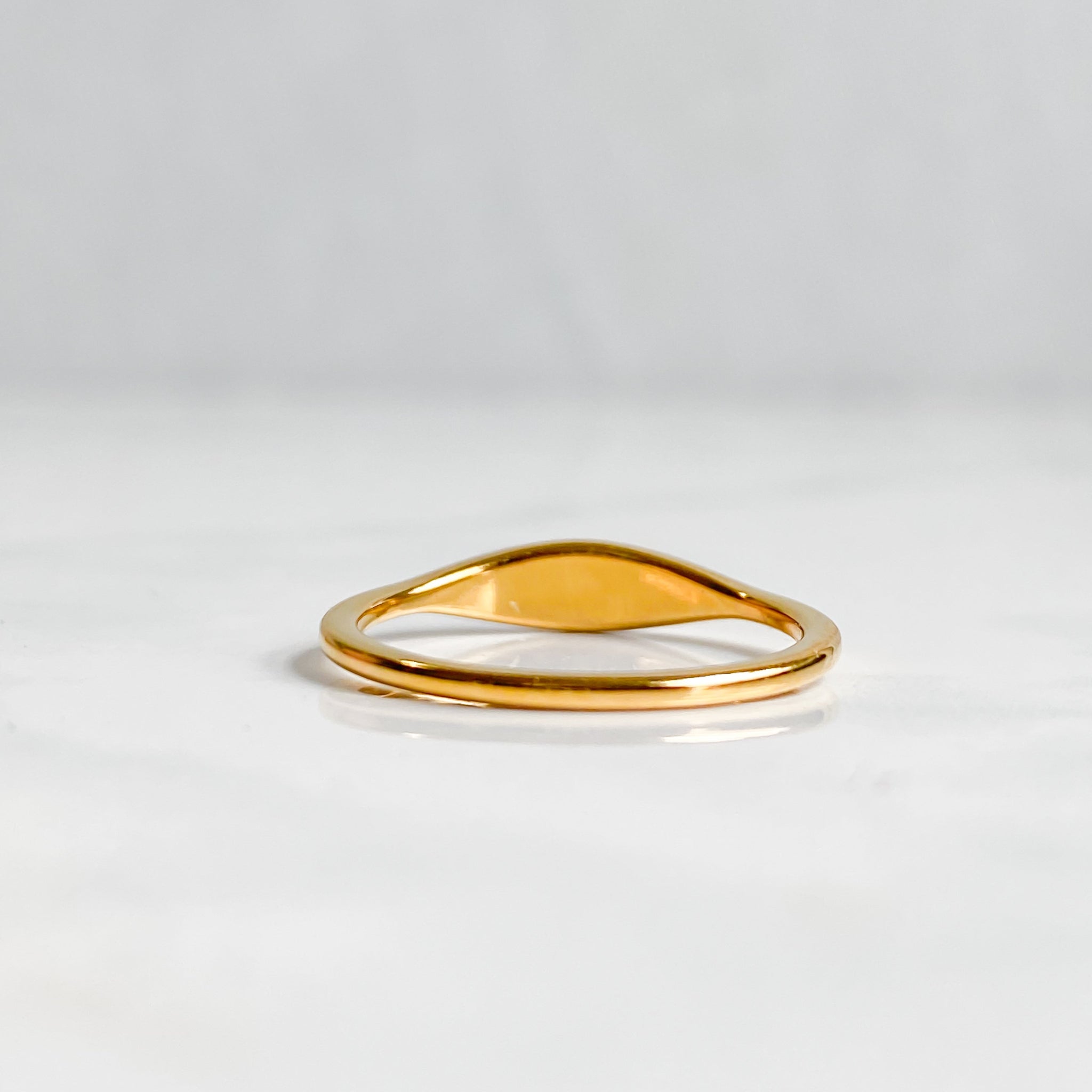 Bague dorée soleil en acier inoxydable plaqué or 18K | ASTRAÉA