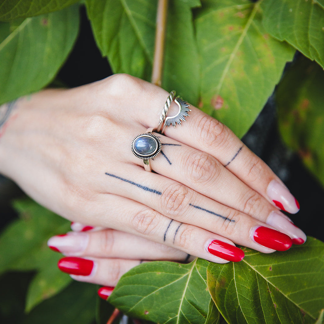 Bague torsadée en argent sterling 925