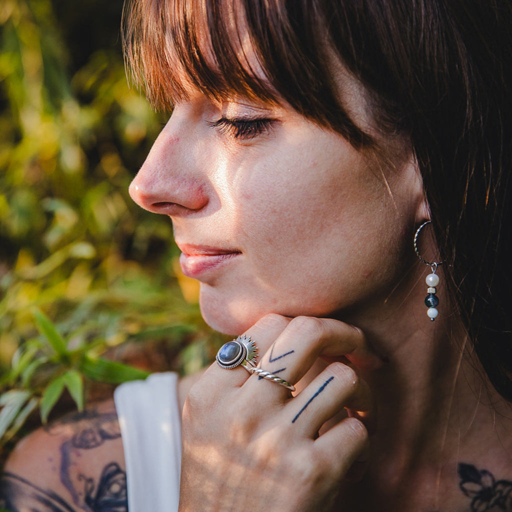 Bague torsadée en argent sterling 925