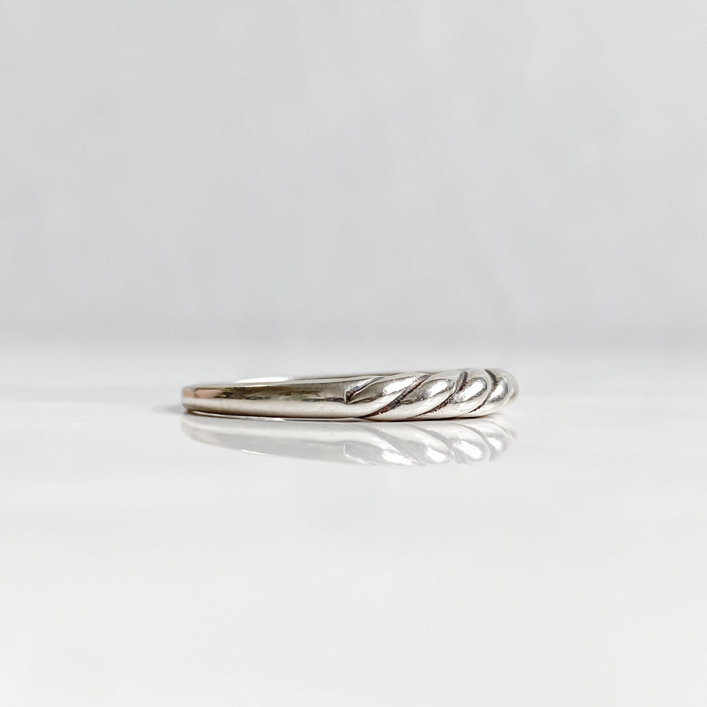 Bague torsadée en argent sterling 925