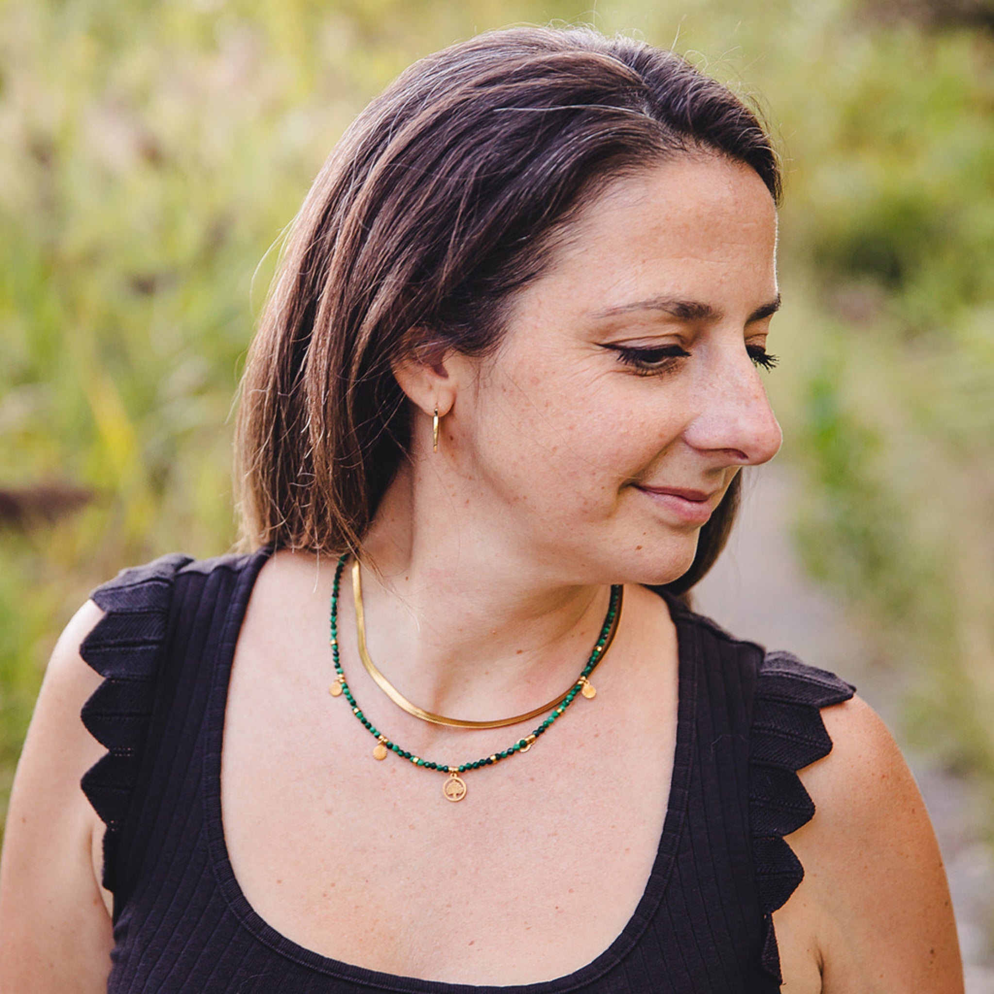 Collier ras de cou doré