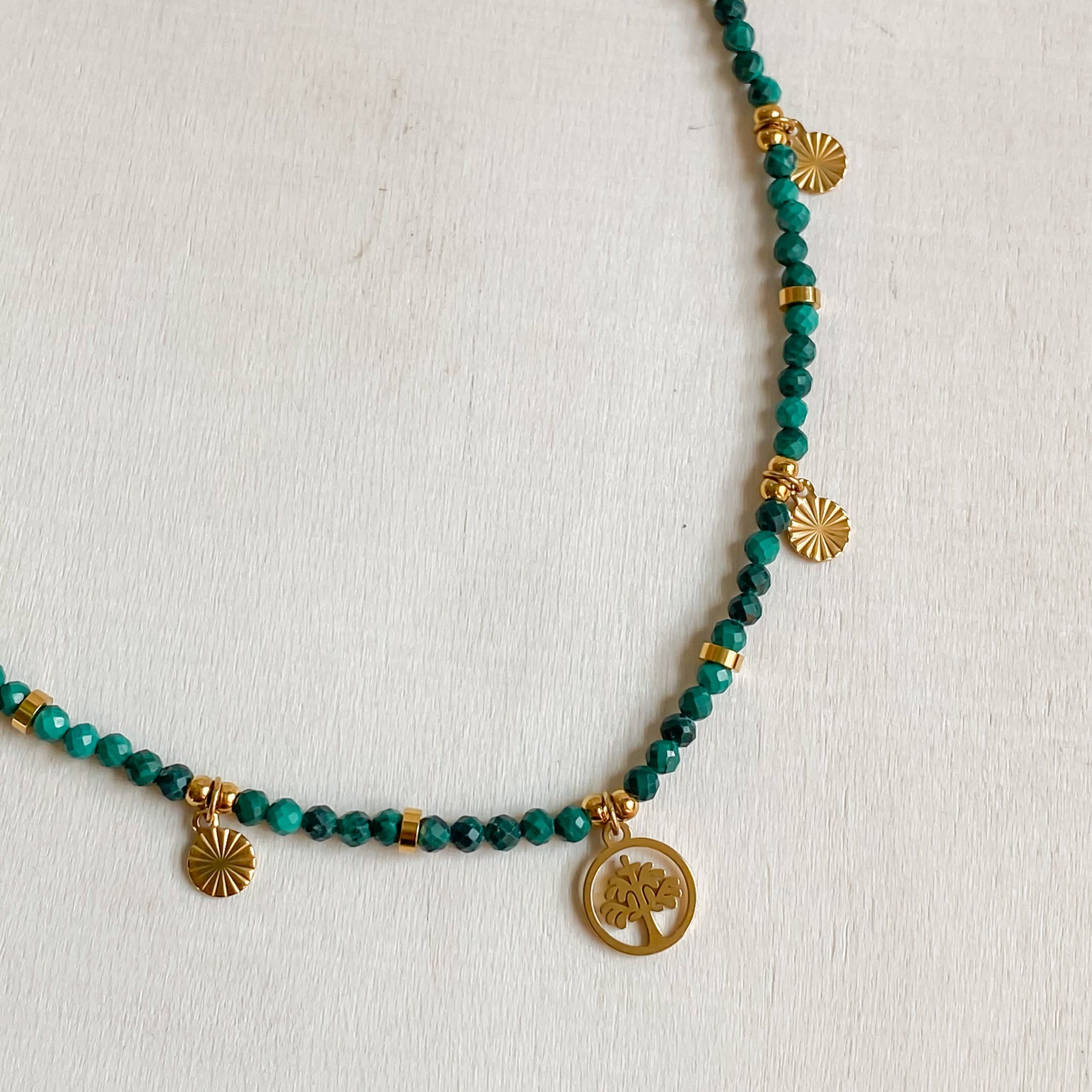 Collier en Malachite avec pendentif