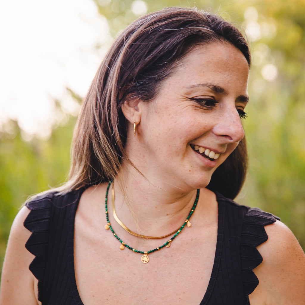 Collier en Malachite avec pendentif