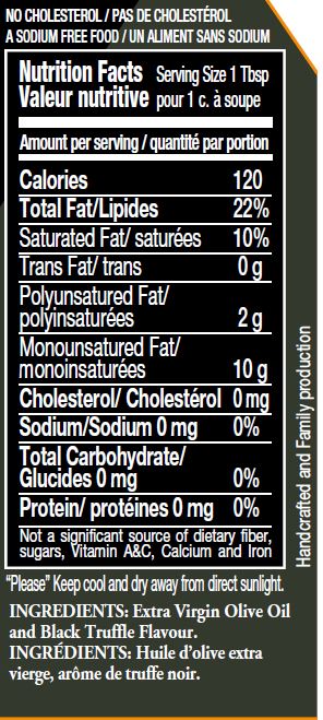 Huile de truffe noire