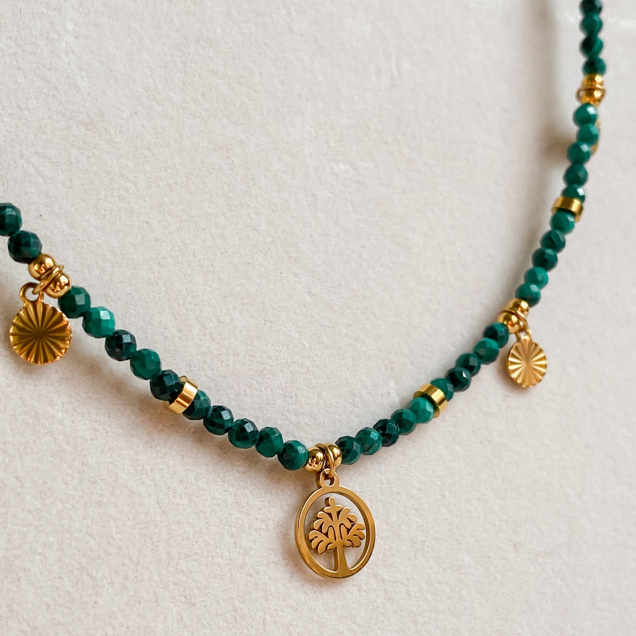 Collier en Malachite avec pendentif